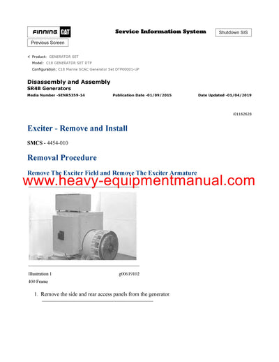 DOWNLOAD CATERPILLAR C18 GENERATOR SET SERVICE REPAIR MANUAL DTP