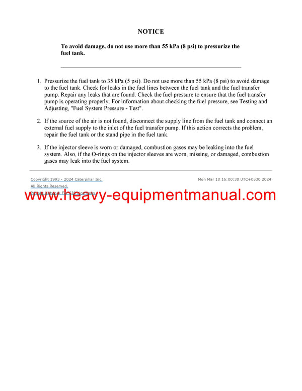 Download Caterpillar C18 GENERATOR SET Service Repair Manual M1P