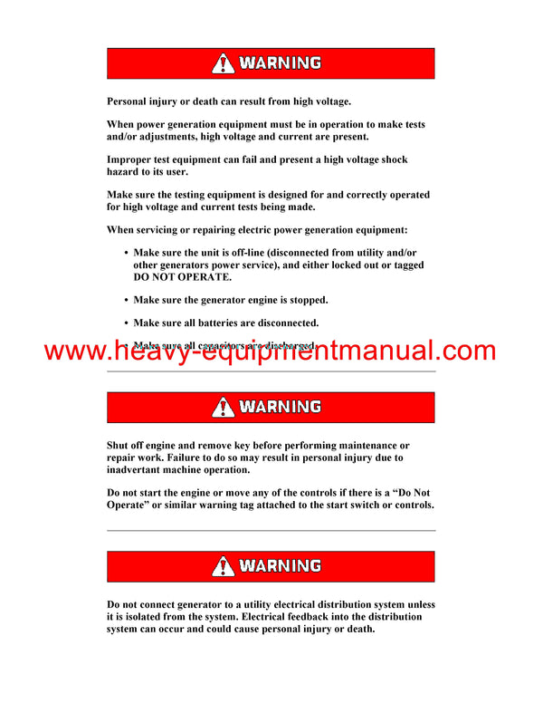 Download Caterpillar C18 GENERATOR SET Service Repair Manual PEE