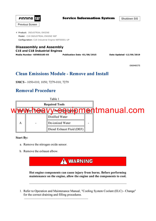 Download Caterpillar C18 INDUSTRIAL ENGINE Service Repair Manual N8F