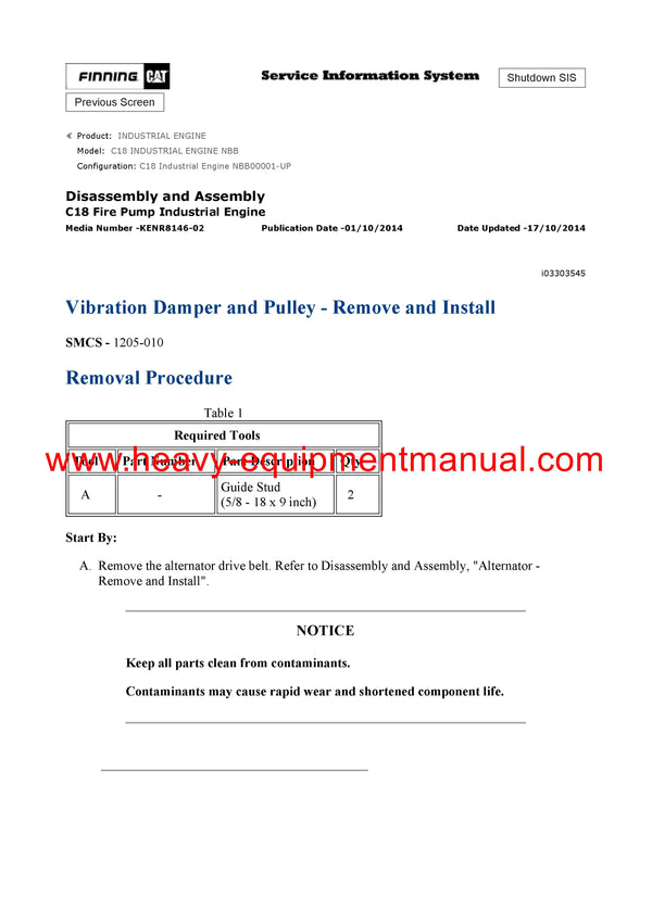 Download Caterpillar C18 INDUSTRIAL ENGINE Service Repair Manual NBB