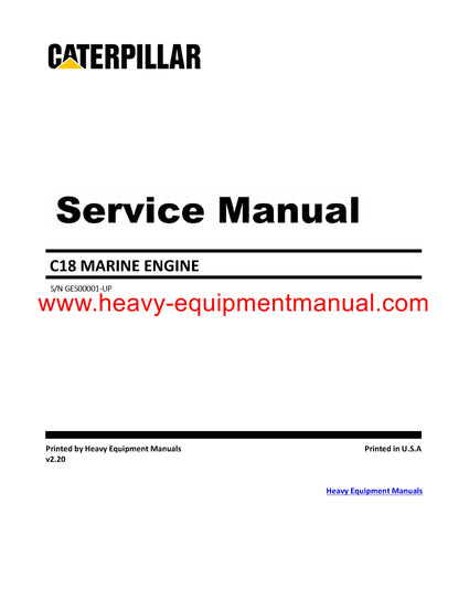 Download Caterpillar C18 MARINE ENGINE Service Repair Manual GES Download Caterpillar C18 MARINE ENGINE Service Repair Manual GES