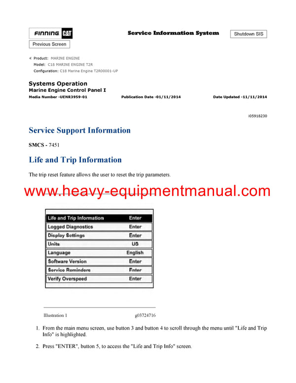 DOWNLOAD CATERPILLAR C18 MARINE ENGINE SERVICE REPAIR MANUAL T2R