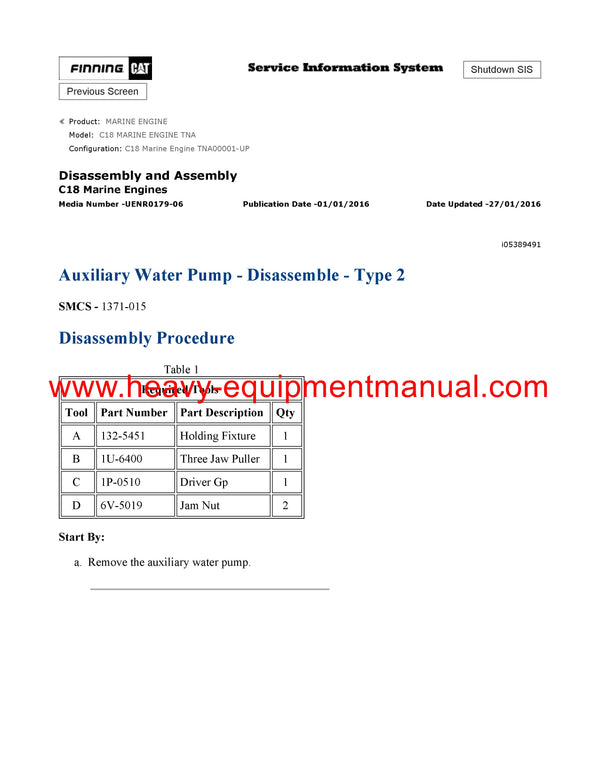 Download Caterpillar C18 MARINE ENGINE Service Repair Manual TNA