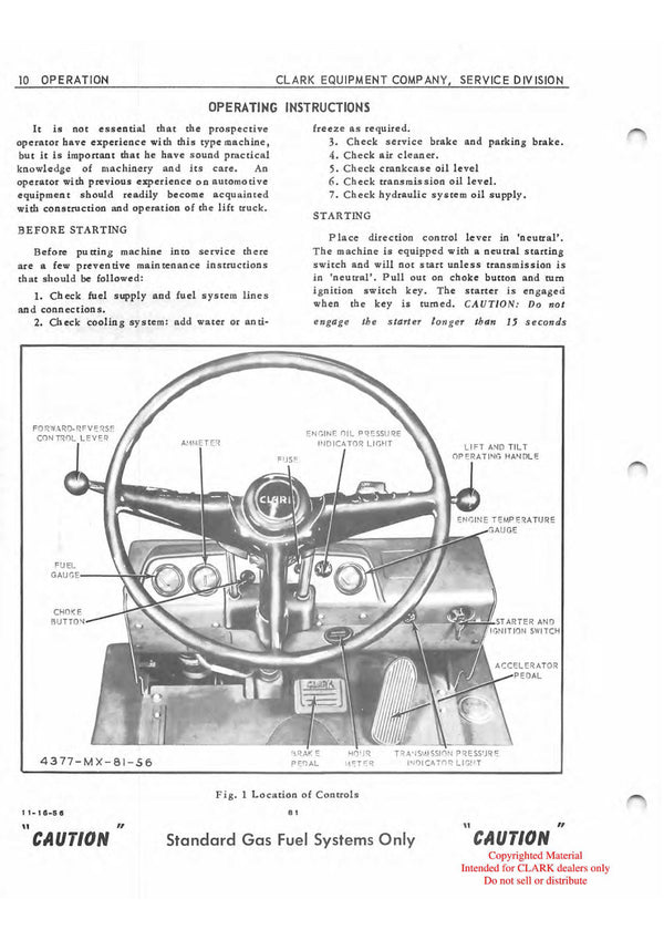 Clark C 30 40 50 (OCM-81) Forklift Maintenance Manual - PDF Download