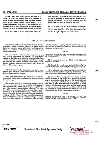 Clark C 30 40 50 (OCM-81) Forklift Maintenance Manual - PDF Download