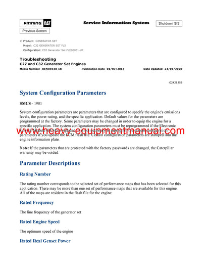 DOWNLOAD CATERPILLAR C32 GENERATOR SET SERVICE REPAIR MANUAL FLX