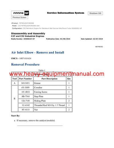 Download Caterpillar C32 PETROLEUM ENGINE Service Repair Manual SDK
