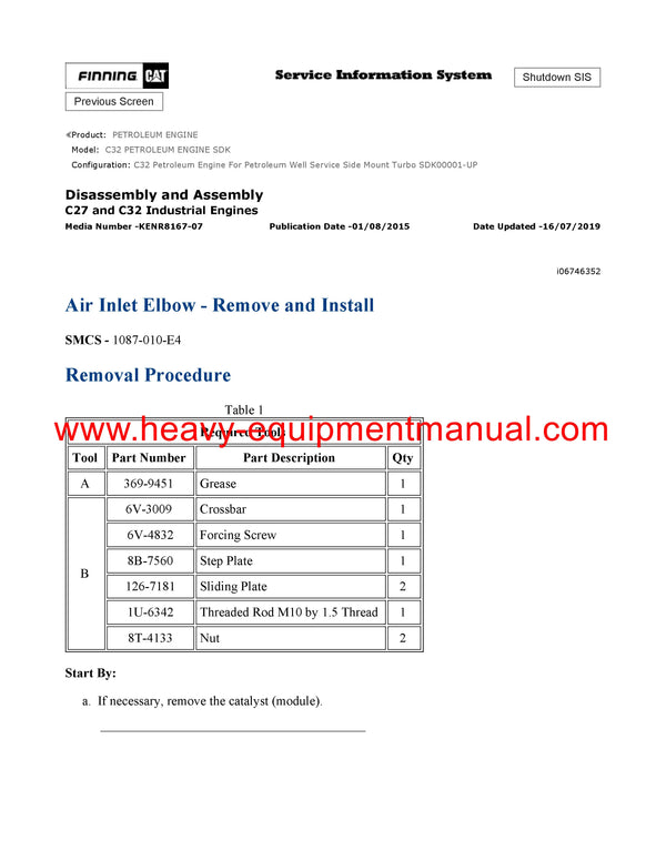 Download Caterpillar C32 PETROLEUM ENGINE Service Repair Manual SDK