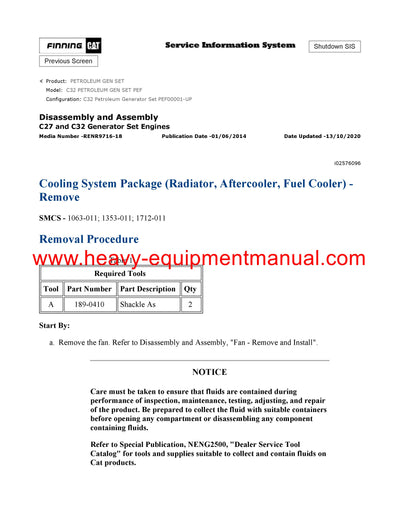 DOWNLOAD CATERPILLAR C32 PETROLEUM GEN SET SERVICE REPAIR MANUAL PEF
