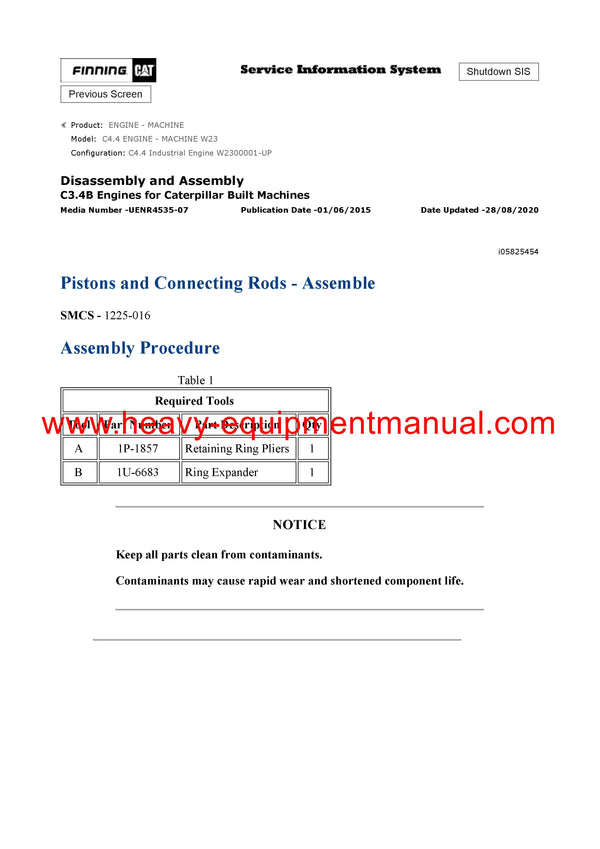 DOWNLOAD CATERPILLAR C4.4 ENGINE - MACHINE SERVICE REPAIR MANUAL W23