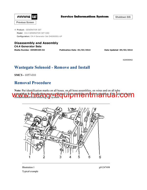 Download Caterpillar C4.4 GENERATOR SET Service Repair Manual D4D