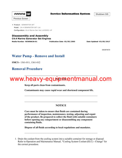 DOWNLOAD CATERPILLAR C4.4 GENERATOR SET SERVICE REPAIR MANUAL L1K