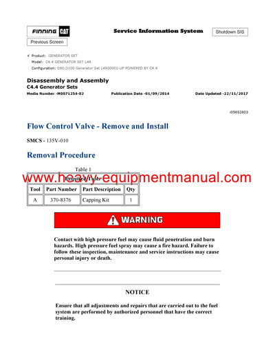 DOWNLOAD CATERPILLAR C4.4 GENERATOR SET SERVICE REPAIR MANUAL L4R