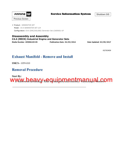 DOWNLOAD CATERPILLAR C4.4 GENERATOR SET SERVICE REPAIR MANUAL LC4