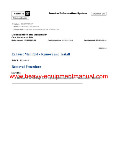 Download Caterpillar C4.4 GENERATOR SET Service Repair Manual LC5