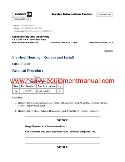 Download Caterpillar C4.4 GENERATOR SET Service Repair Manual N4X
