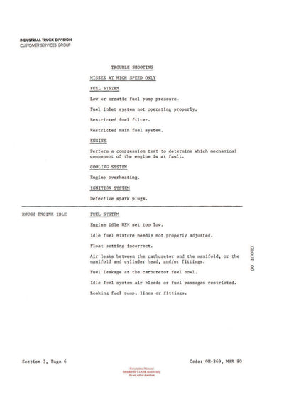 Clark C500 (OH-339) Forklift Overhaul Manual - PDF Download