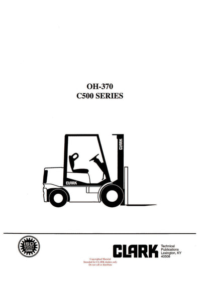Clark C500 (OH-370) Forklift Overhaul Manual - PDF Download