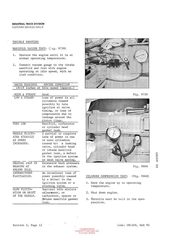 Clark C500 (OH-339) Forklift Overhaul Manual - PDF Download