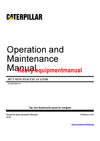 CATERPILLAR 307.5 MINI HYD EXCAVATOR OPERATION AND MAINTENANCE MANUAL GW7
