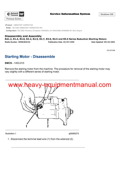 Caterpillar CB 335D VIBRATORY COMPACTOR Full Complete 5PZ Service Repair Manual PDF