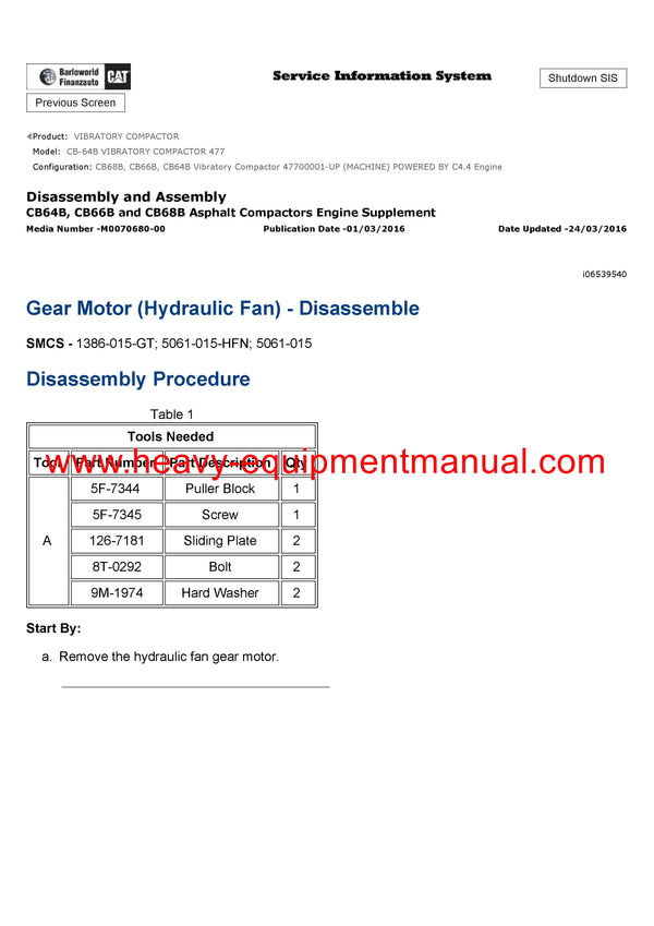 DOWNLOAD CATERPILLAR CB-64B VIBRATORY COMPACTOR SERVICE REPAIR MANUAL 477