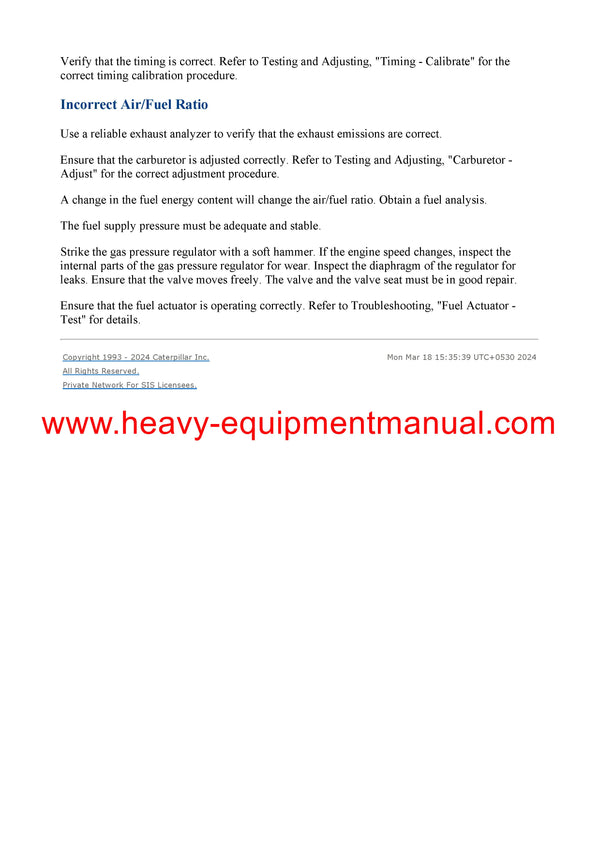 DOWNLOAD CATERPILLAR CG137-12 GAS ENGINE SERVICE REPAIR MANUAL WRX