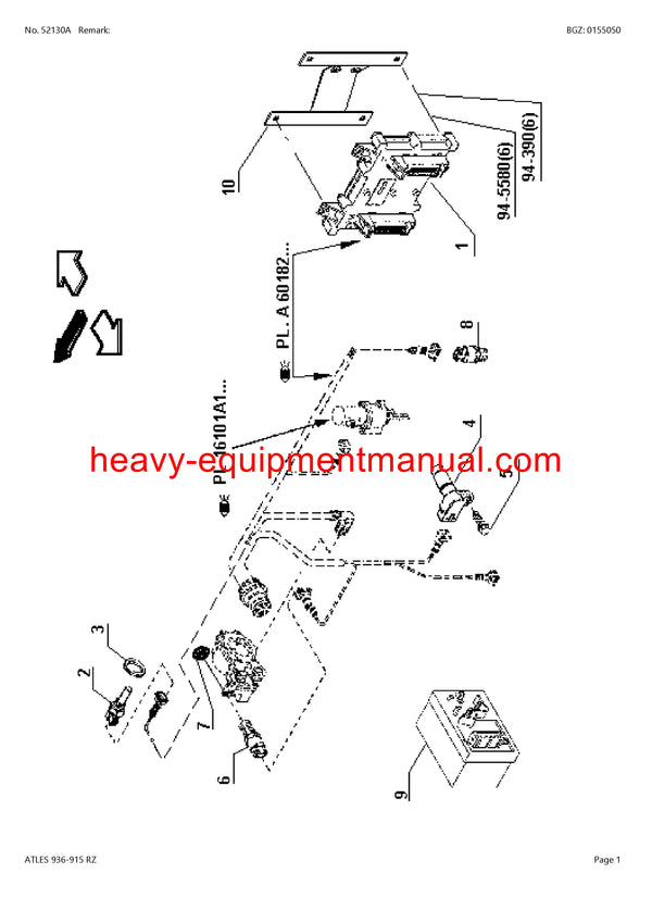 Download Claas Atles 936-915 RZ Tractor Parts Manual PDF CT4530001-CT4530999