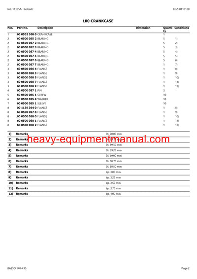 PDF Claas 140 - 430 Basso Tractor Parts Manual Download