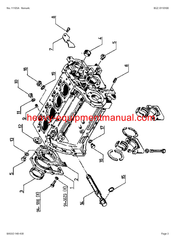 Download Claas Basso 140-430 Tractor Parts Manual PDF CT74D0001 - CT74D3199