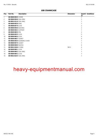 PDF Claas 140 - 430 Basso Tractor Parts Manual Download