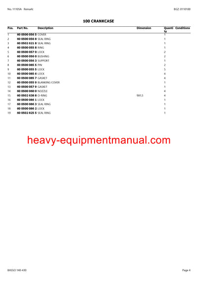 Download Claas Basso 140-430 Tractor Parts Manual PDF CT74D0001 - CT74D3199
