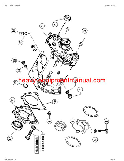 Download Claas Basso 160-130 Tractor Parts Manual PDF A1600001 - A1699999