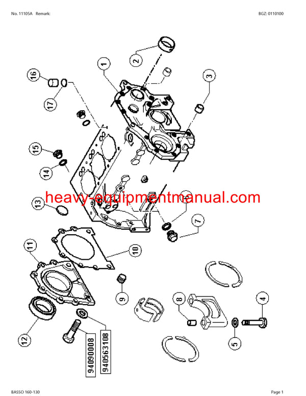Download Claas Basso 160-130 Tractor Parts Manual PDF A1600001 - A1699999