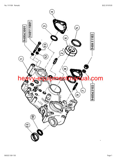 Download Claas Basso 160-130 Tractor Parts Manual PDF A1600001 - A1699999