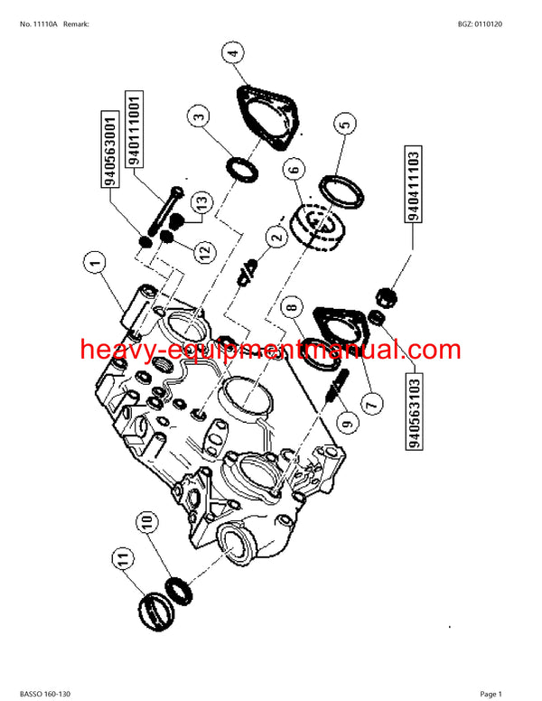 Download Claas Basso 160-130 Tractor Parts Manual PDF A1600001 - A1699999