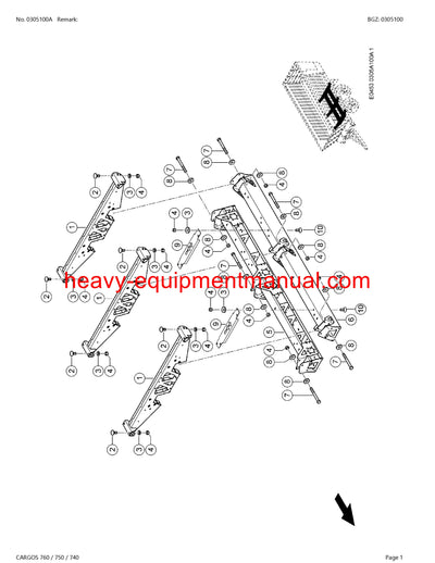 Download Claas Cargos 760 750 740 Self Loading Wagon Parts Manual PDF 99501001-99509999