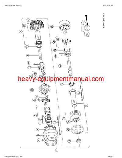 Download Claas Cargos 760 750 740 Self Loading Wagon Parts Manual PDF 99501001-99509999