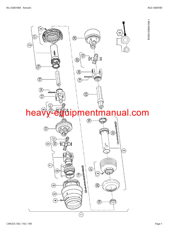 Download Claas Cargos 760 750 740 Self Loading Wagon Parts Manual PDF 99501001-99509999