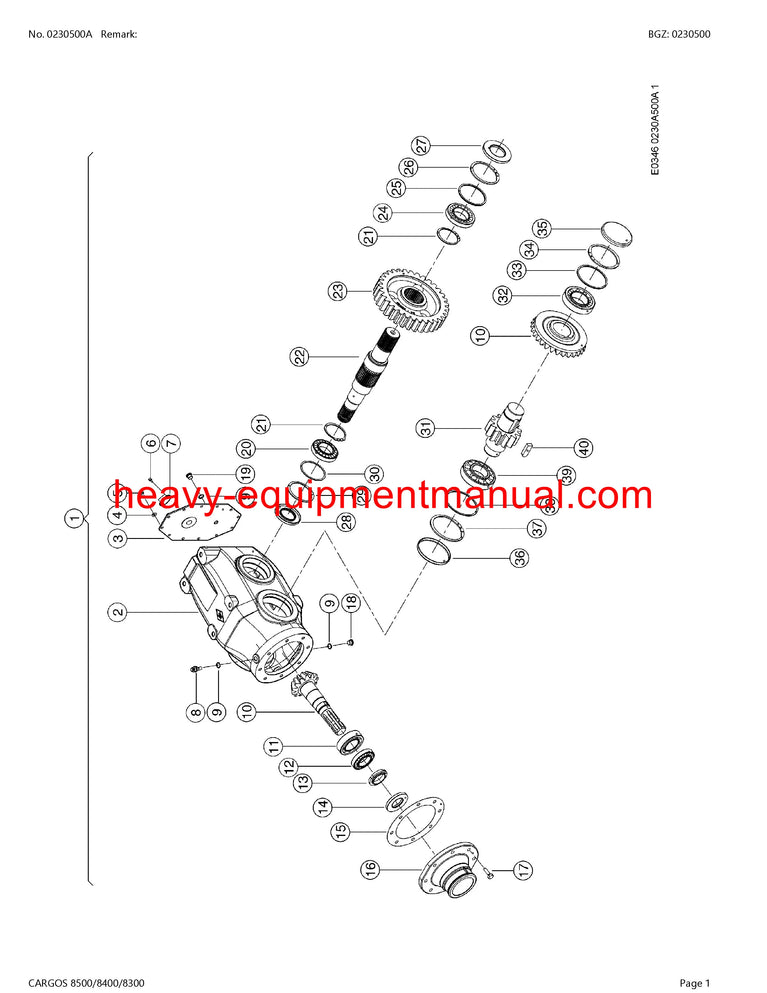 Download PDF Claas 8500 8400 8300 Cargos Self Loading Wagon Parts Manual