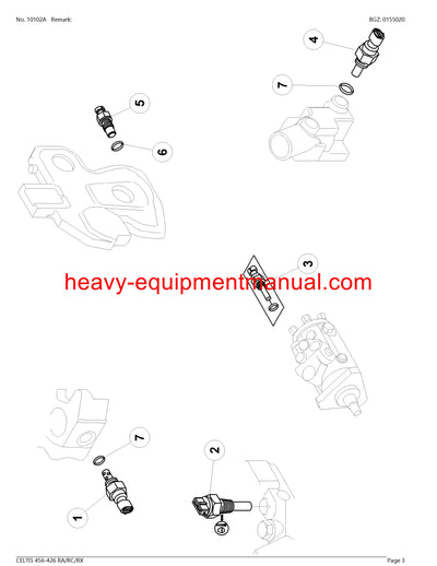 PDF Claas 456 - 426 RA RC RX Celtis Tractor Parts Manual Download