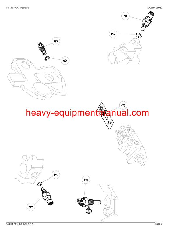 PDF Claas 456 - 426 RA RC RX Celtis Tractor Parts Manual Download