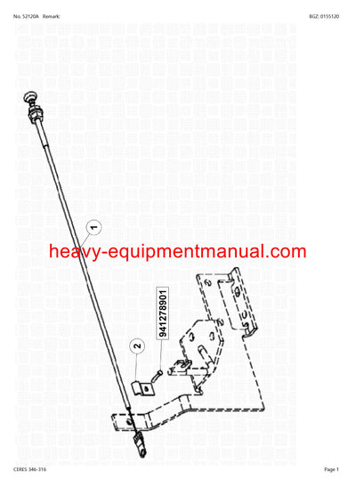 Download Claas Ceres 346-316 Tractor Parts Manual 