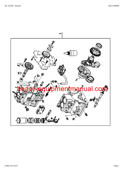 Download Claas Ceres 355-325 X Tractor Parts Catalog Manual PDF CT1010001-CT1010667