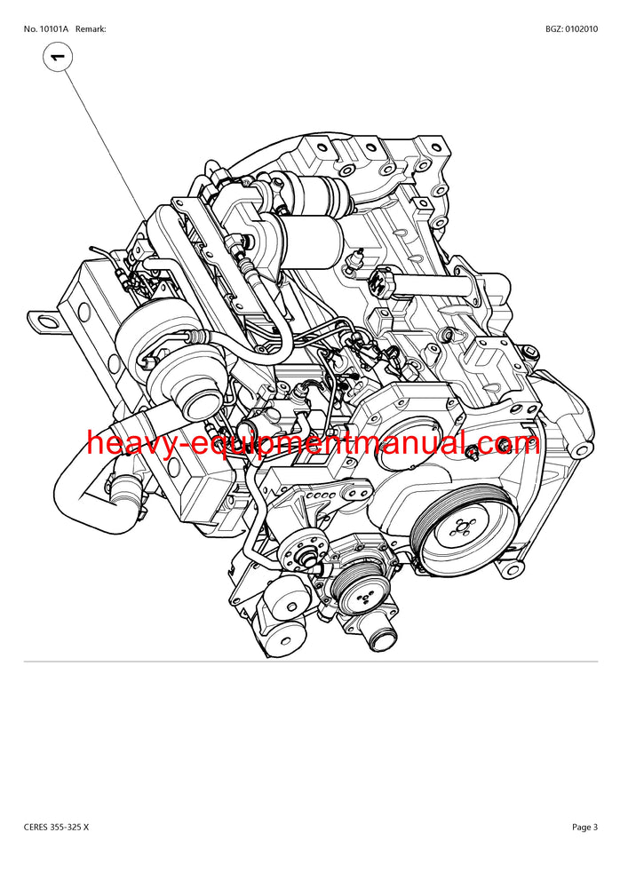 Download Claas Ceres 355-325 X Tractor Parts Catalog Manual PDF CT1040001-CT1041134