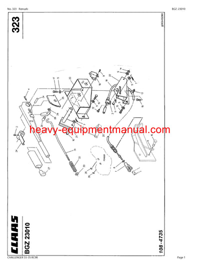 Download Claas Challenger 55-35 RC98 Tractor Parts Catalog Manual SN 79100001 - 79101199
