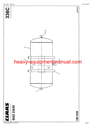 PDF Claas 55 - 35 RC99 Challenger Tractor Parts Manual Download