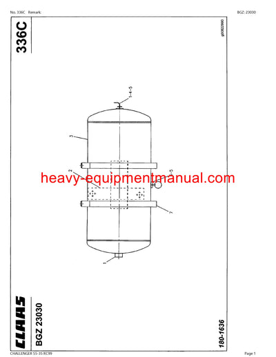 Download Claas Challenger 55-35 RC99 Tractor Parts Manual PDF SN 79302100 - 79399999