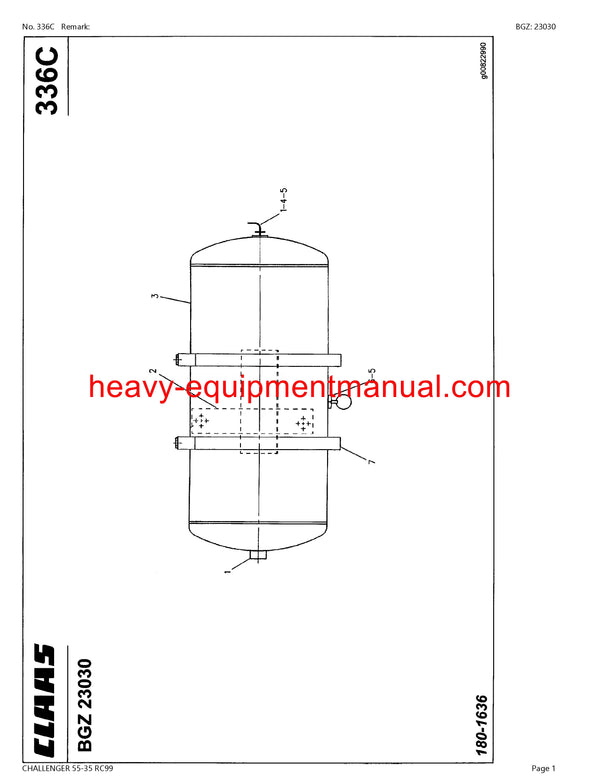 Download Claas Challenger 55-35 RC99 Tractor Parts Manual PDF SN 79302100 - 79399999